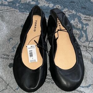 Torrid Black Leather Flats